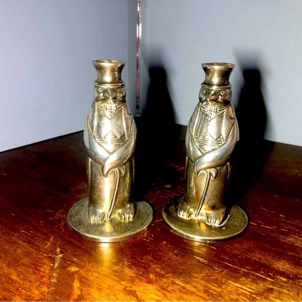 Vintage Art Deco Towle Silversmiths Penguin Cocktail Martini Glasses base only